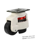 Heavy Duty Leveling Transport Casters GD-80F, 4 Pack With Swivel Plates, 500kg Capacity Per Wheel, Adjustable Workbench Support Wheels For Industrial Equipment And Heavy Machinery, Smooth Rolling Mobility, 3.5 in wheel