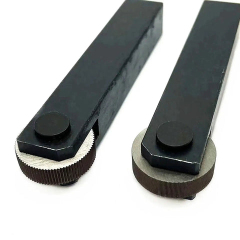 Straight Knurling Tool Double Wheel Kit With Linear Pitch 0.5mm 1.0mm 2.0mm Embossing Wheel HSS Handle High Strength Tool Steel