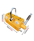 Rugged 3 Ton Permanent Lifting Magnet With Quick Release Lever For Thick Steel Plates Cylinders And Iron Bars Heavy Duty Neodymium Hoist Grip side view
