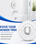 Chrome Shower Faucet Trim Kit Compatible With Moen Chateau Standard Valve Fits 1220 And 1225 Cartridges Easy Hot Cold Markings For Quick Install on chrome shower trim in tub wall