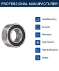 Front view of HiPicco MR74-2RS deep groove ball bearing, 4x7x2.5 mm, double rubber seal, chrome steel