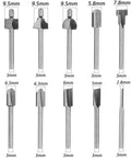 10 Piece HSS Pro Grade Router Bits Set With Titanium Coating 1/8 Inch Shank 38mm Length, includes various bit shapes