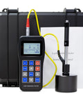 Portable Metal Hardness Tester With 170 To 960 HLD Range, Digital Hardness Meter With 7 Impact Probes and storage case.