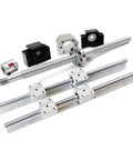 Top Shelf Sfu2005 Ballscrew Assembly Featuring Sbr20 Linear Guide Rails And Bk15 Bf15 End Supports For Cnc Routers Plus 3D Printers Delivers Hella Smooth Motion with precision SFU2005 ball screw, SBR20 rails, and mounts.