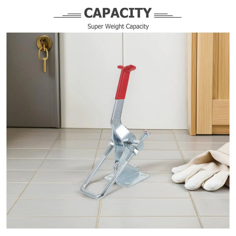 Beefy Heavy Duty Toggle Clamp Set With 2183 Lbs Holding Capacity Adjustable Pull Latch Galvanized Iron Construction Corrosion Resistant Quick Release For Tool Boxes And Draw Chests on tiled floor
