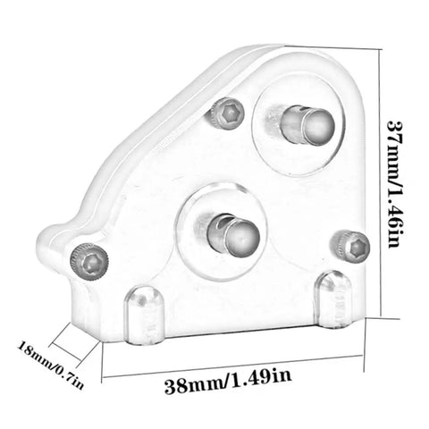 Metal Transmission Gearbox And Transfer Case Upgrade For 1/12 MN86 MN86S MN86K MN86KS MNG500 Crawler High Strength Aluminum Housing Enhanced Torque Impact Resistant Red Finish, 38x18x37mm