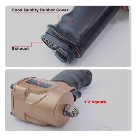 High Output Half Inch Drive Mini Pneumatic Impact Wrench Gun With Thunderous 10000 Rpm No Load Speed And Killer Torque For Blazing Fast Lugs Breakout And Reliable Daily Shop Performance Grease Monkey Approved