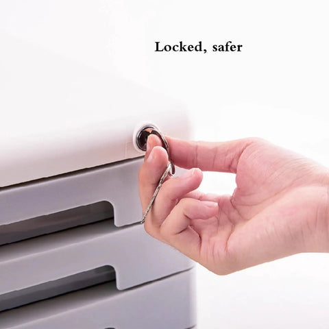 Hand locking Five Drawer Lockable File Cabinet For Office And Home Use With A4 Document Storage, secure paper management feature