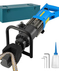Heavy Duty Hydraulic Rebar Bender 110V 1400W Electric Bender Machine With Stepless Angle Adjustment For Construction And Fabrication Jobs Bends Steel In Seconds with case and tools.