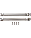 2 Pack Stainless Steel M4 RC Drive Shaft Set For 1/10 Scale Crawlers With Universal Brass Ball Ends And Six Tooth Spline