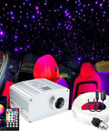 Bluetooth Controlled 10W Twinkle Fiber Optic Star Ceiling Light Kit With 150 Strands Of 0.03 Inch Fiber in car headliner