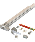 Stainless Steel Emergency Exit Push Bar For Commercial Doors No Nonsense, Panic Exit Device With Alarm, includes installation accessories