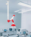 Heavy Duty Laboratory Exhaust Vent for Fume Extraction in Labs, Easy Ceiling Install with red PP housing in lab setting