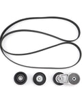 Heavy Duty Serpentine Tensioner Idler Pulley Kit Replaces 5184617AD 38082 6PK1670 Fits Chrysler Dodge Avenger Jeep Ram VW Routan Direct Bolt On Dead Simple Swap Oem Equivalent Gets Your Whip Running Smooth As Smoke, belt kit with pulleys