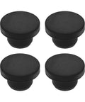 Four Pack T Shaped Silicone Plugs 15.3mm Snap In Hole Seals For 14.5 To 15mm Holes Waterproof Rubber Bulkheads Black