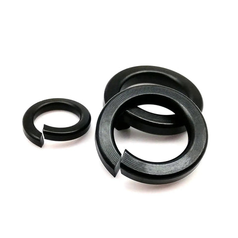 1000 Pcs Mixed M1.6 M2 M2.5 M3 M3.5 M4 M5 M6 M8 Black Stainless Steel Split Lock Washers With Elastic Gasket Kit In Box GB93 A2 304 Stainless Steel Heavy Duty Fastener Set, black split lock washers