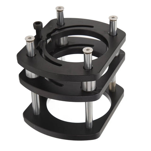 Router Chamfering and Trimming Machine Kit With Aluminum Alloy System Four Jaw Clamping Tables Engraving Lift Table Woodworking Base Insert For Pro Grade Routing And Smooth Edge Finishing, black aluminum clamp