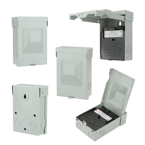 Field Ready 60A AC Disconnect Box With Non Fused Pull Out Switch For Outdoor Condensers Heat Pumps Ev Chargers And Hvac Guys Providing Dead Simple Power Shutoff So You Save Skin On Every Call, showing all angles.