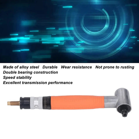 Compact Pneumatic Right Angle Pencil Die Grinder Delivering Hot Shot Air Speed And Rock Solid Torque For Precision Grinding In Tight Spots, alloy steel construction.