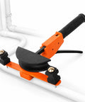 Heavy Duty Ratcheting Tubing Bender Kit For Copper Aluminum Piping engineered with no sweat operation, showing black and orange design.