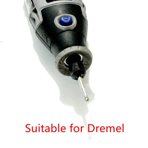 Diamond Grinding Head Set For Carving Burrs Rotary Bits with one eighth inch shank compatible with Dremel tool close-up