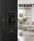 Matte Black Dummy Door Knobs For Interior Use With Modern Vintage Rectangular And Round Handles For Bifold And Closet Doors 2 Pack In Stainless Steel Finish shown installed on door.