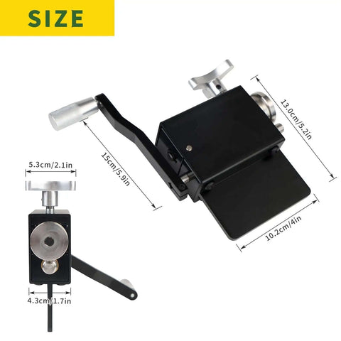 Bead Roller Beader Tool For Tubing That Shapes Intake And Intercooler Piping From Five Eighths To Two Inch Inside Diameter shown with dimensions