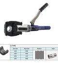 Heavy Duty Hydraulic Copper Pipe Press Tool With U TH M V Dies For Copper Fittings and PEX Clamping, tool and die chart