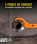 Conduit Locknut Wrench Set in Compact Alloy Steel Design with Magnetic Storage built for tight spots in use on conduit locknut.
