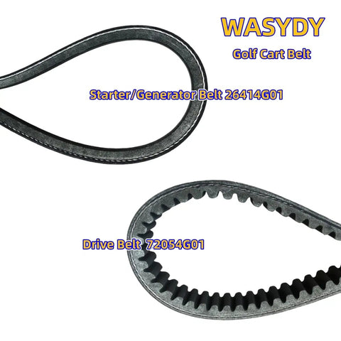 EZGO TXT Gas Starter And Drive Belt Kit For Golf Carts 1994 To 2013 With 295cc And 350cc Robin Engines OEM 72054G01 top view