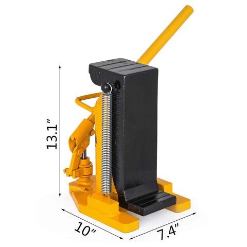 Heavy Duty Toe Jack Lift Hydraulic Tool For Cars And Trucks, air hydraulic toe jack with 5 to 10 ton capacity, yellow
