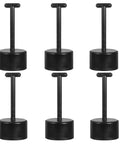 Six Piece T Handle Socket Wrench Set For No Sweat Lamp Holder Outer Ring Removal And Smooth Fixture Repairs With A Foolproof Grip And Quick Fix Design, black T handles with flat bases.