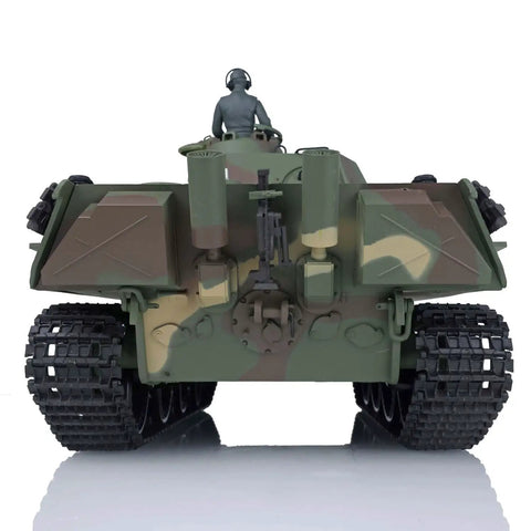 1 16th Scale Panther G RC Tank With Infrared Combat And Hull Recoil, rear view, camouflage pattern, plastic version, ready to run