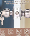 18 Piece Stainless Steel Door Knob Set With Lock And Key Privacy Lock Ball Door Handles For Bedroom Bathroom Front Door Office Classroom Storeroom Durable Heavy Duty Everyday Use