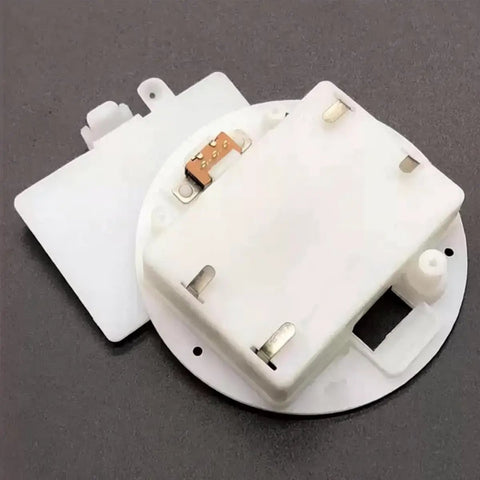 Two Pack Chassis Mount Battery Holder For Three Aaa Cells Delivering Reliable 4.5V Output With Toggle Switch And Attached Leads Round Plastic Case, showing inner structure.
