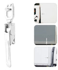 Heavy Duty Stainless Steel Toggle Latch Clamp for Truck and Trailer Doors with Secure Hasp Locking Mechanism showing detailed views.