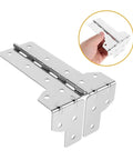 Beefy Heavy Duty Stainless Steel Self Closing Reversible Door Hinge Set 2 Pieces Corner Wrap Connector Hinge Hardware For Home Office Kitchen And Bath Smooth Close Built To Last Easy Install stainless steel corner wrap hinge, hand held