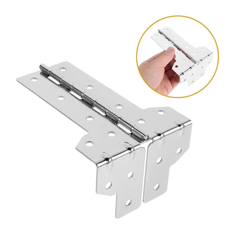 Beefy Heavy Duty Stainless Steel Self Closing Reversible Door Hinge Set 2 Pieces Corner Wrap Connector Hinge Hardware For Home Office Kitchen And Bath Smooth Close Built To Last Easy Install stainless steel corner wrap hinge, hand held