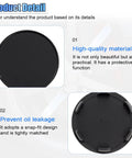 Slick Black Car Wheel Rim Center Caps 4 Pack Heavy Duty Abs Snap In Hub Covers Universal Fit For Cars Trucks And Jeeps 2.13 Inch Outer Diameter black hub cap detail with snap-fit design.