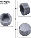Get Your 2pcs Round Threaded Cap For Pipe Ends With Rubber Seals And Female Hose Connector Kit In 20mm Size To Blank Off Pipes Like A Boss, gray PVC pipe cap