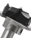 Pro Grade Hole Opener Drill Jig Kit With Rugged Alloy Bits That Yields Butter Smooth Cuts Straight Out Of Your Power Drill showing black cutting bit detail.