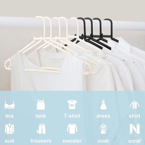 Straight Up Solid 50 Pack Plastic Hangers With Four Swivel Hooks Ultimate Space Saving Closet Organizer For Everyday Clothes Scarves Tanks And Wall Mounted Heavy Duty Wardrobe Rack Heavy Lifters