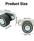 Dijedev 1.25 Inch Small Side Mount Caster Wheels Set of 4 showing size dimensions for proper fit and installation.