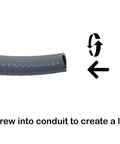 Power Whip Wiring Kit For AC Hookup Half Inch Flexible Nonmetallic Liquid Tight Conduit with connectors shown for sealing