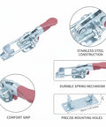 Heavy Duty Spring Loaded Toggle Latch, stainless steel, comfort grip, durable spring mechanism, securing toolbox lids.
