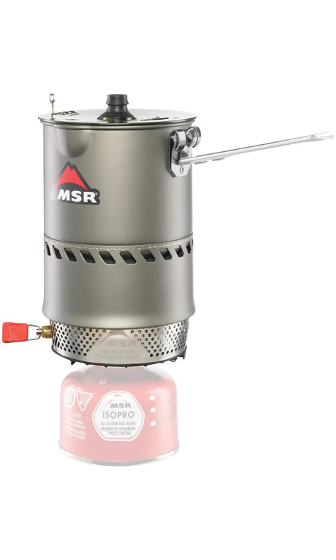Reactor Windproof Camping Stove System With 1.0L Pot Crazy Fast Boil Time For Backcountry Cooking Ideal For Backpacking And Hiking 2024 Version Self Contained All In One Stove Kit on white background