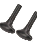 Two black Ergonomic Canoe Paddle Handle T Grip Replacements for Kayak and Paddleboard, lightweight plastic, no slip grip.