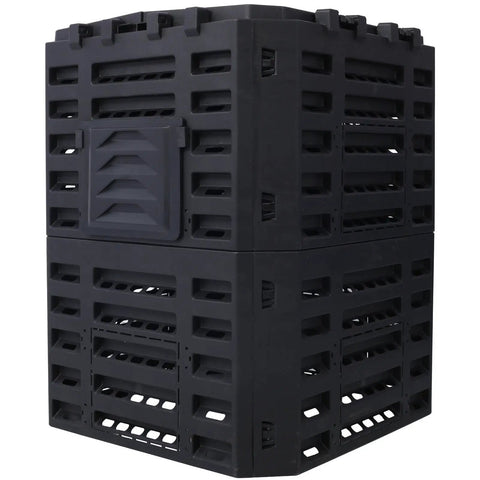 90 Gallon Garden Compost Bin Aerated For Fast No Fuss Easy Assembly Outdoor Composting Built From Premium Recycled Plastic 340 Liter Capacity Lightweight Yet Durable For Fertile Soil And Rich Garden Results