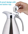 Hand opening spill-proof 68oz Double Wall Stainless Steel Thermal Carafe With Vacuum Insulation Press Button Top Coffee Pot For Coffee Tea And Beverages BPA Free Food Grade 304 Stainless Steel 12 Plus Hours Heat And Cold Retention