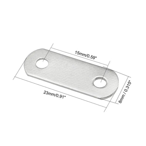 Stainless Steel Corner Brace Repair Plates For Furniture Pack Of 20 Or 50 30mm By 8mm with dimensions shown
